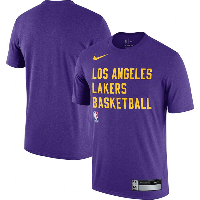 Men's Purple Los Angeles Lakers 2023/24 Sideline Legend Performance Practice T-Shirt